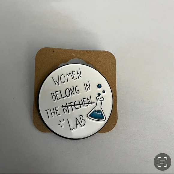 $5  Bundled Women Belong in the Lab Science Feminism Enamel Pin - Picture 1 of 1